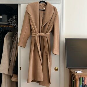 Elie Tahari Camel Wrap Coat, XL